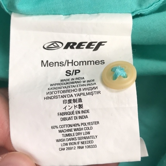 Men’s small button down REEF shirt - Picture 6 of 6